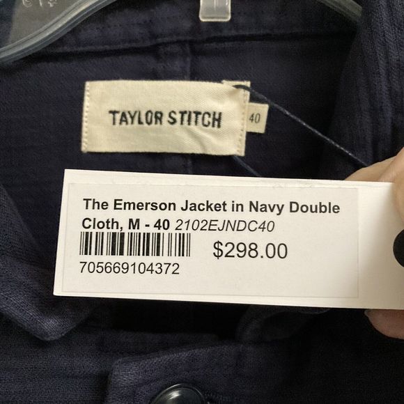 Taylor Stitch The Emerson Jacket Blazer In Navy  Double Cloth 40 M NEW Huckberry - Picture 12 of 14